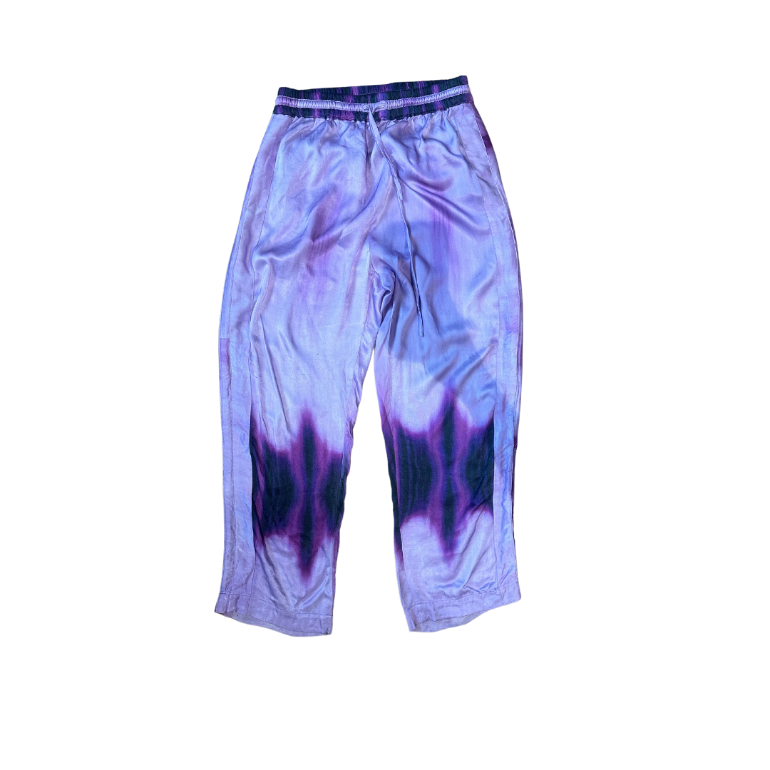 Purple Bleed Silky Pants