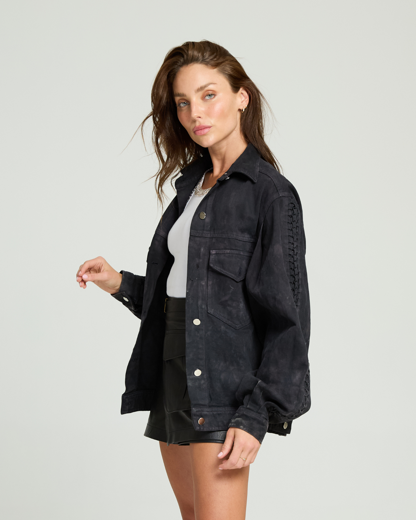 Smocking Denim Jacket