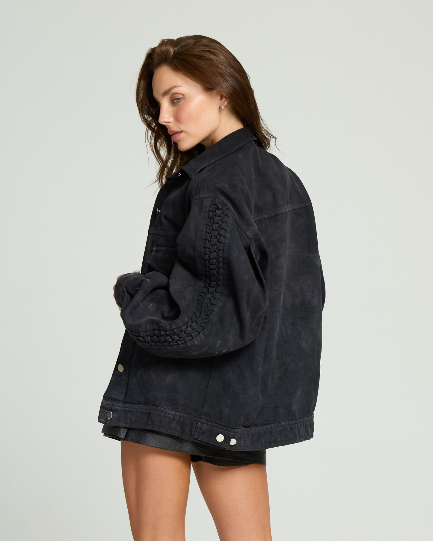 Smocking Denim Jacket