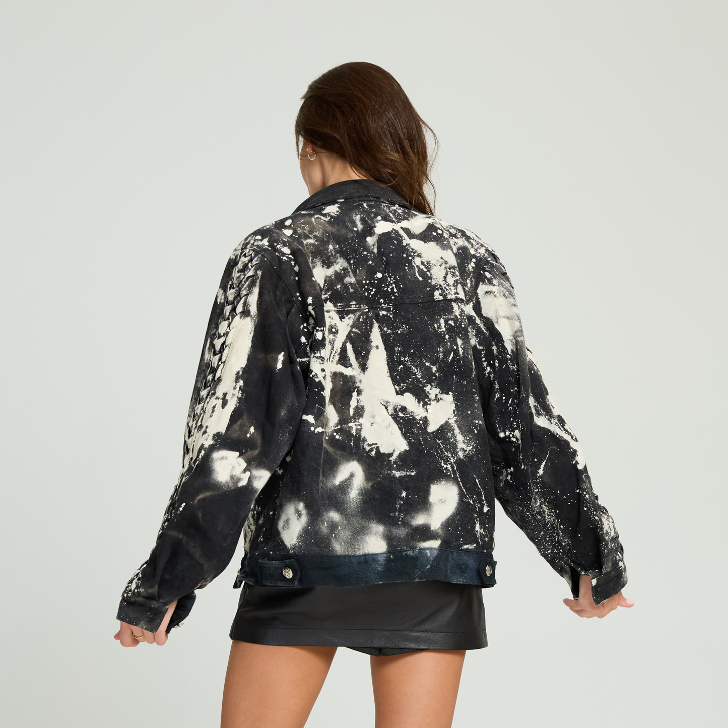 Bleached Smocking Denim Jacket