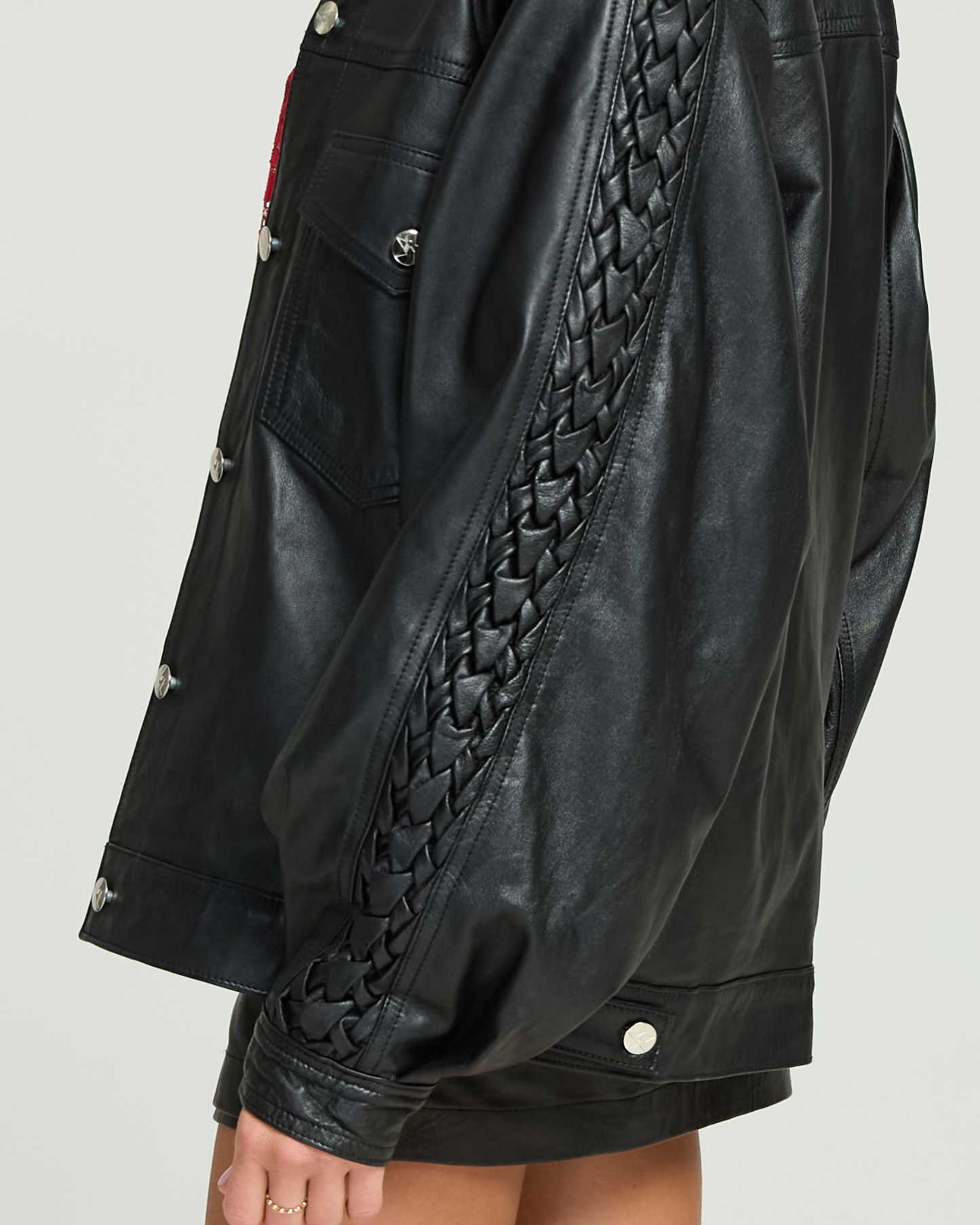 Smocking Leather Jacket