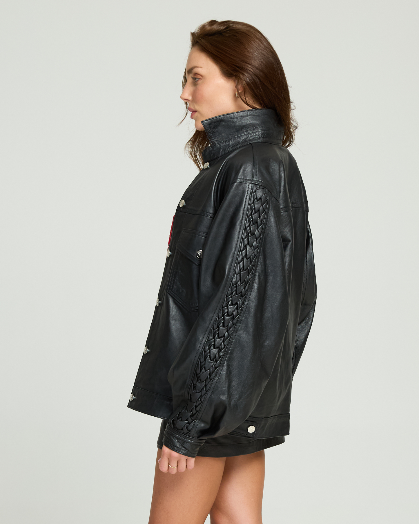 Smocking Leather Jacket