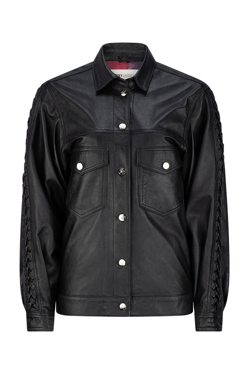 Smocking Leather Jacket