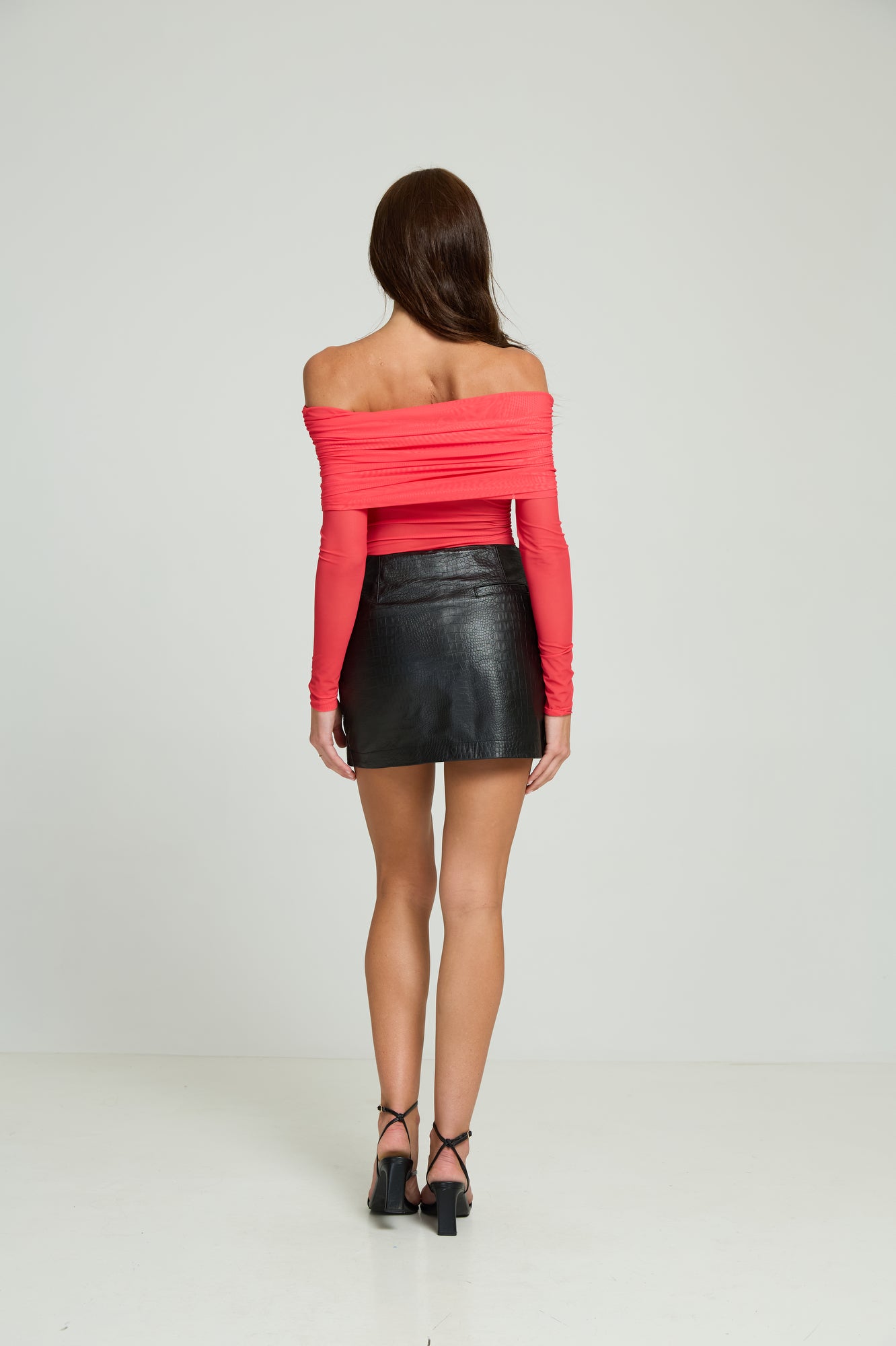 Croc Leather Skort