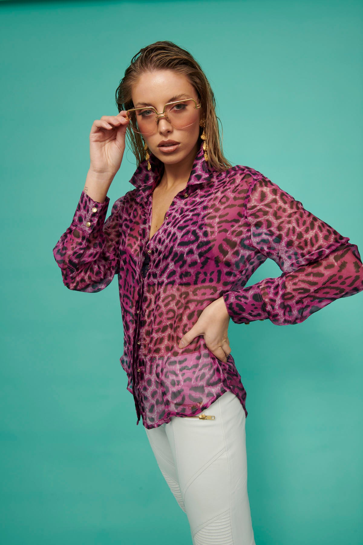 Pink Leopard Silk