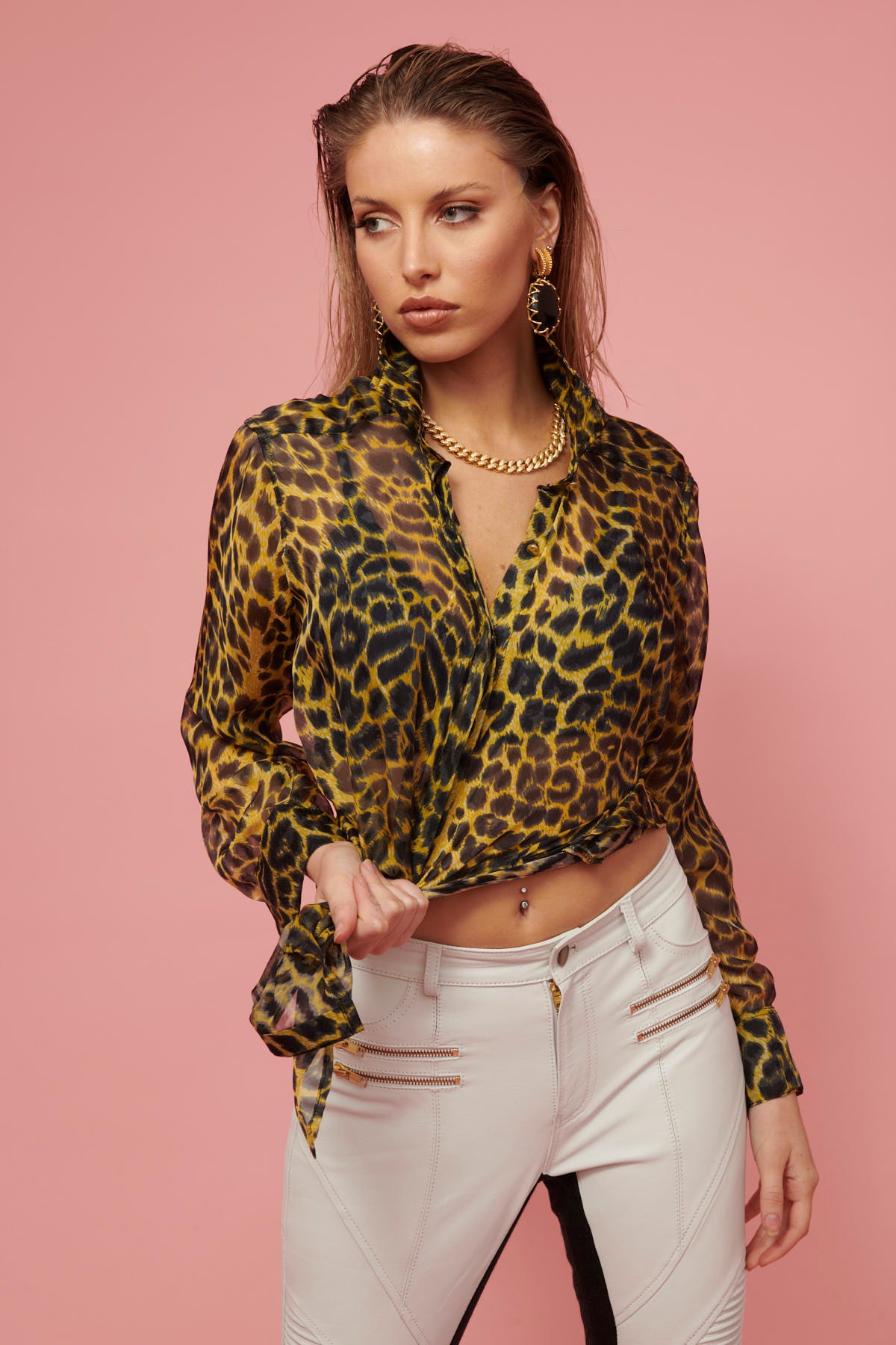 Yellow Leopard Silk