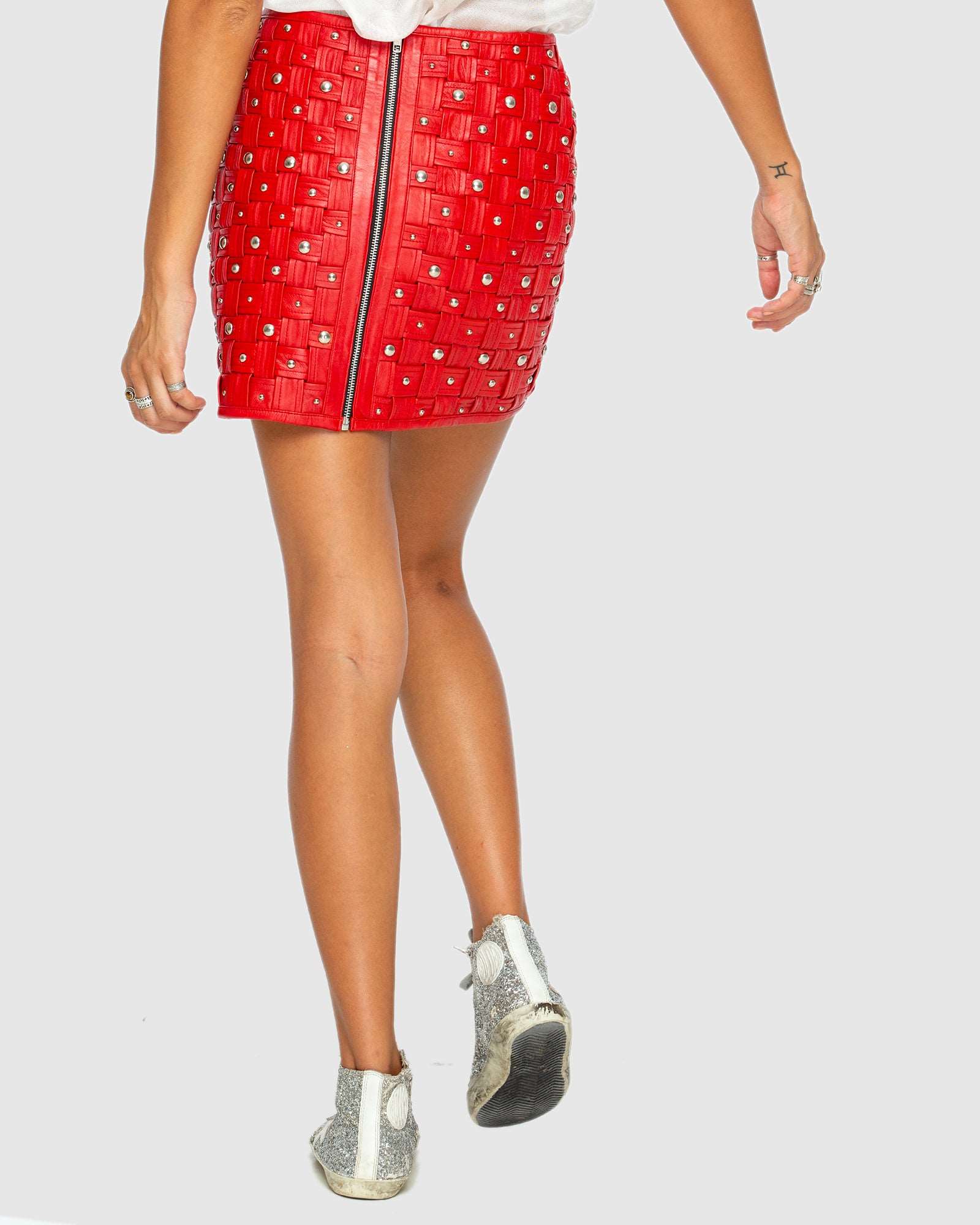 Caged Skirt Red Rocky Rafaela