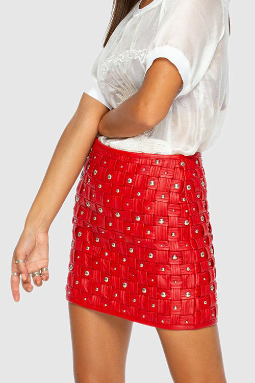 Caged Skirt Red Rocky Rafaela